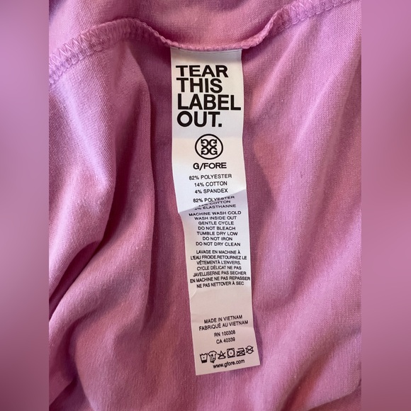 G/FORE 1/4 Zip Luxe Staple Midlayer Golf Pullover in Lilac Light Purple Pink, M - Picture 8 of 9